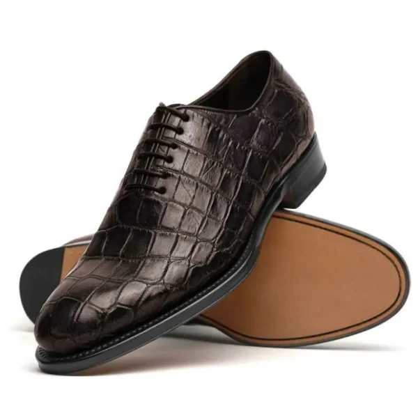 caporicci__alligator_oxfo_1-10.webp Best Sale Caporicci 5952 Alligator Oxfords Dark Brown Size 9 DarkBrown