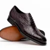 Outlet Caporicci 5950 Alligator Oxfords Burgundy