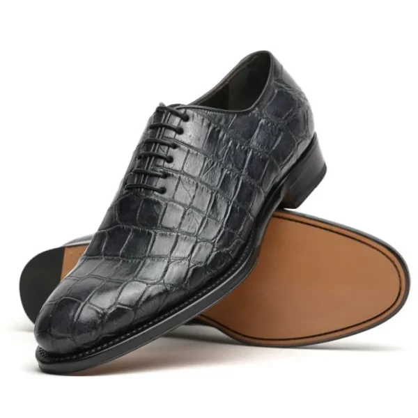 Hot Caporicci 5952 Alligator Oxfords Size 7 Grey