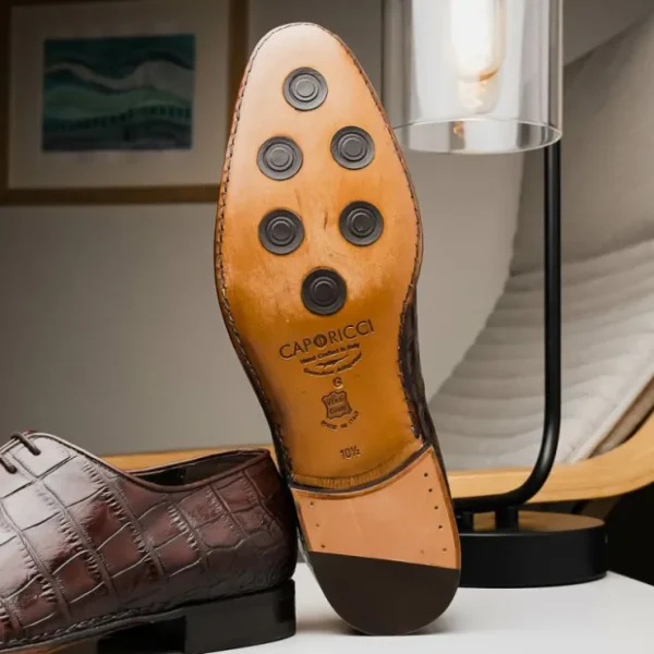 Online Caporicci 2542 Alligator Oxfords Castagno