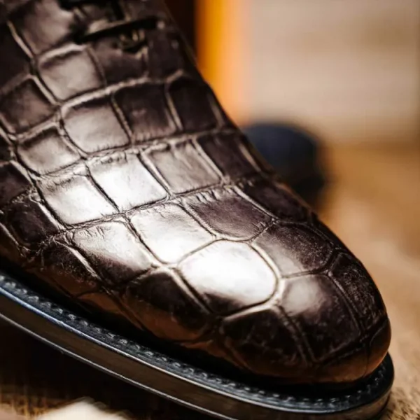 caporicci__alligator_oxfo_10-9.webp Best Sale Caporicci 5952 Alligator Oxfords Dark Brown Size 9 DarkBrown