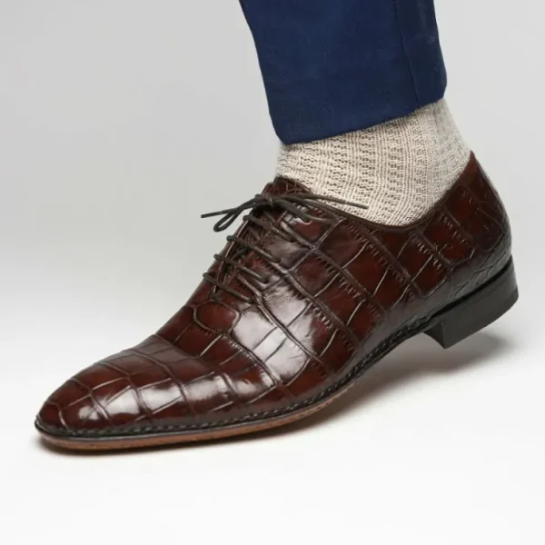 Online Caporicci 2542 Alligator Oxfords Castagno