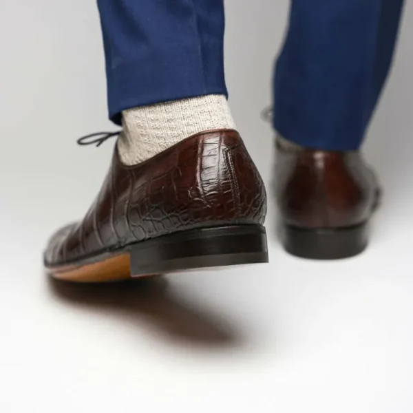 Online Caporicci 2542 Alligator Oxfords Castagno
