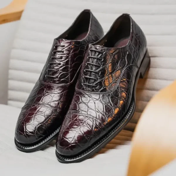 caporicci__alligator_oxfo_12-5.webp Outlet Caporicci 5950 Alligator Oxfords Burgundy