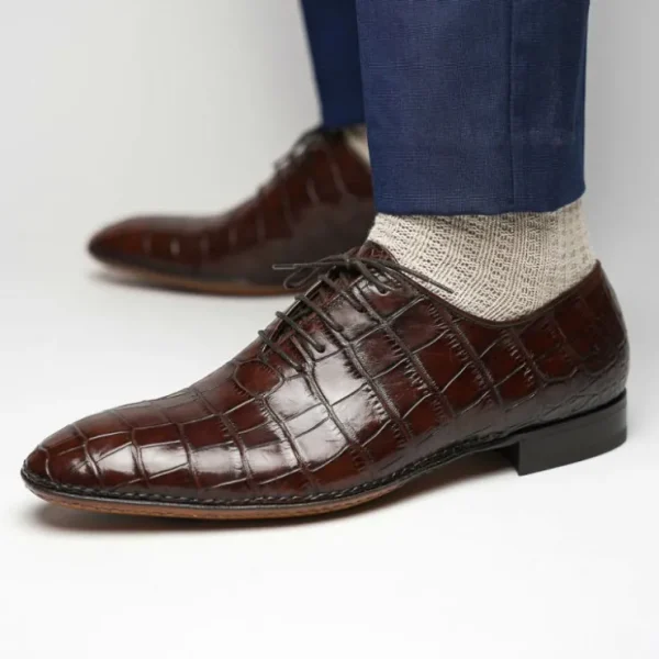 Online Caporicci 2542 Alligator Oxfords Castagno