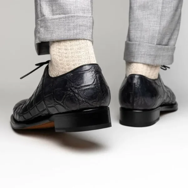 Hot Caporicci 5952 Alligator Oxfords Size 7 Grey