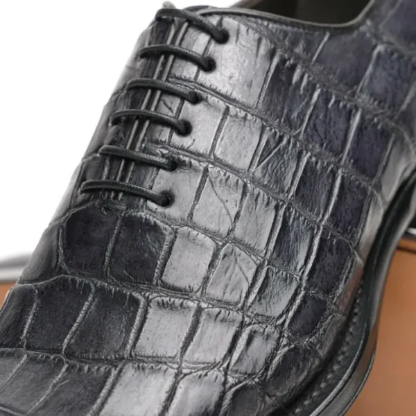 Hot Caporicci 5952 Alligator Oxfords Size 7 Grey