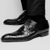 Clearance Caporicci 1114 Alligator Oxfords Black