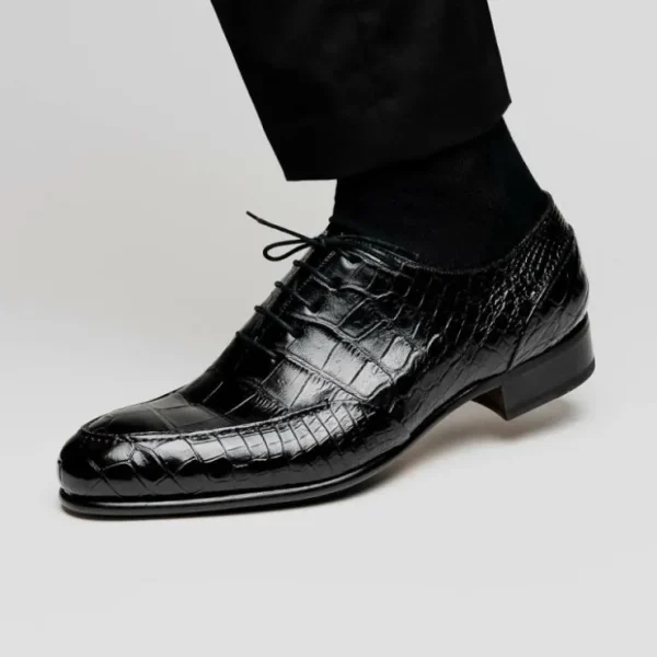 Outlet Caporicci 3319 Alligator Oxfords Black