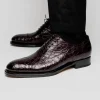 Outlet Caporicci 5950 Alligator Oxfords Burgundy