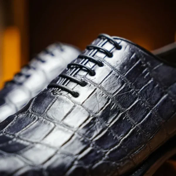Hot Caporicci 5952 Alligator Oxfords Size 7 Grey
