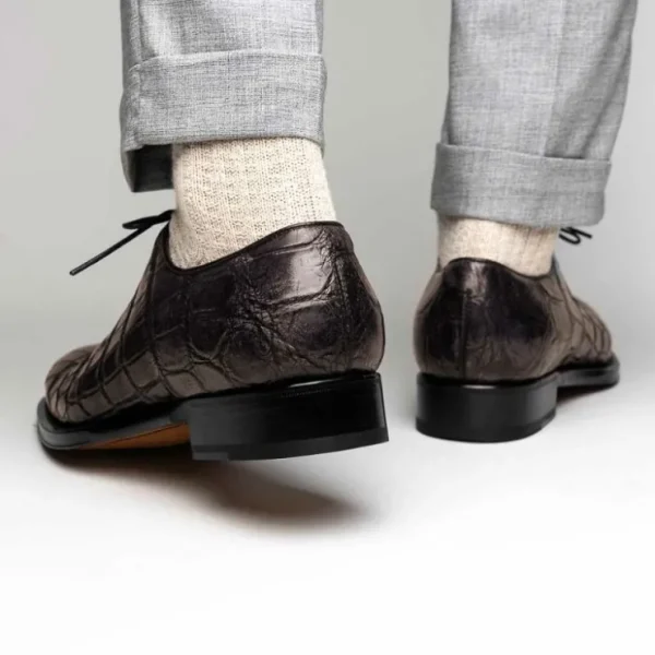 caporicci__alligator_oxfo_6-10.webp Best Sale Caporicci 5952 Alligator Oxfords Dark Brown Size 9 DarkBrown