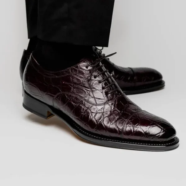 caporicci__alligator_oxfo_6-8.webp Outlet Caporicci 5950 Alligator Oxfords Burgundy