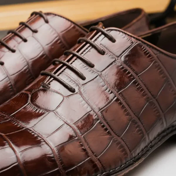 Online Caporicci 2542 Alligator Oxfords Castagno