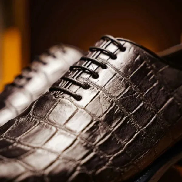 caporicci__alligator_oxfo_8-10.webp Best Sale Caporicci 5952 Alligator Oxfords Dark Brown Size 9 DarkBrown