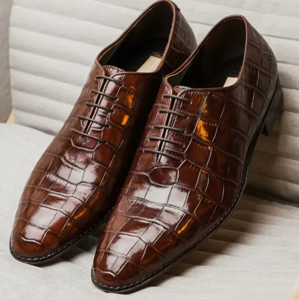 Online Caporicci 2542 Alligator Oxfords Castagno