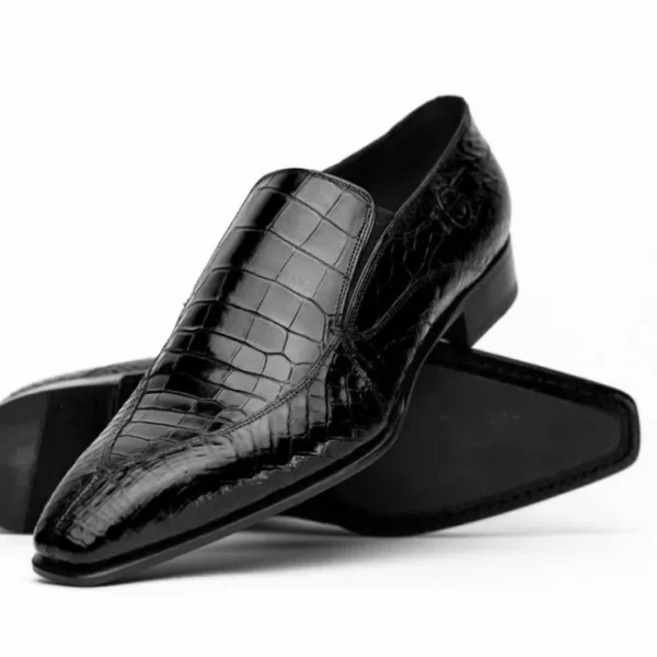 caporicci__alligator_spli_1.webp Hot Caporicci 203 Alligator Split Toe Loafers Black