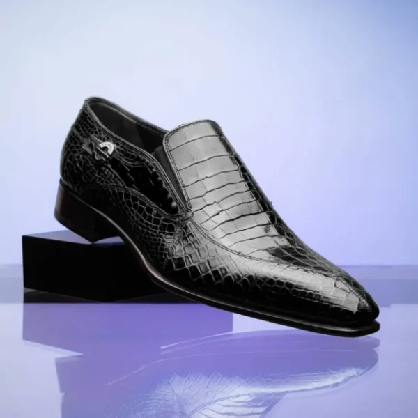 caporicci__alligator_spli_11.webp Hot Caporicci 203 Alligator Split Toe Loafers Black