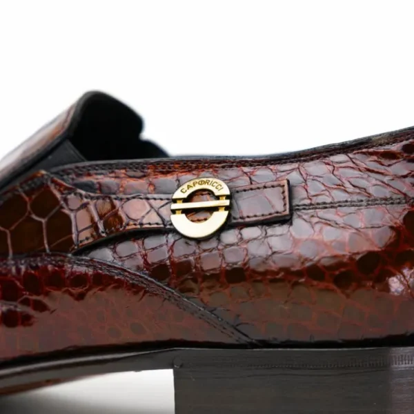 caporicci__alligator_spli_2-2.webp Discount Caporicci 203 Alligator Split Toe Loafers Size 15 Gold
