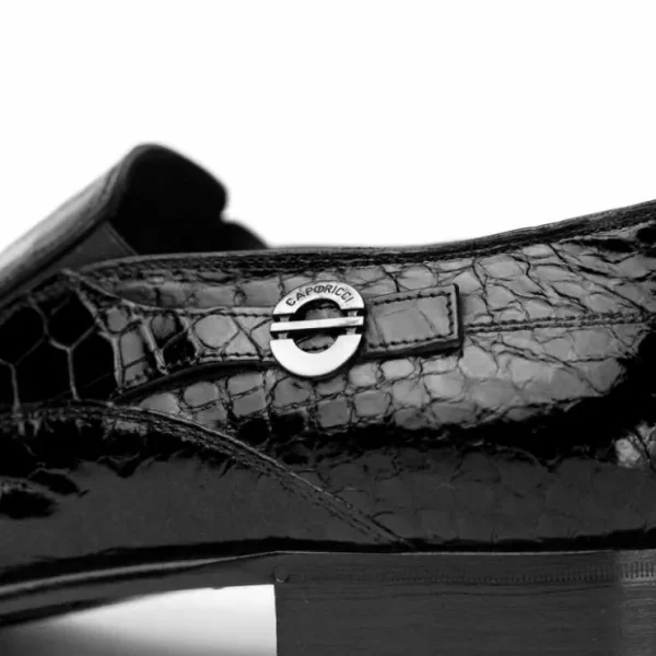 caporicci__alligator_spli_3.webp Hot Caporicci 203 Alligator Split Toe Loafers Black