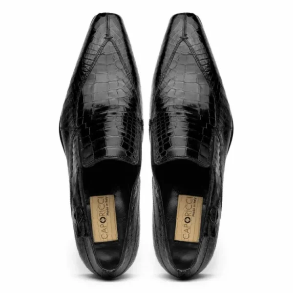 caporicci__alligator_spli_4.webp Hot Caporicci 203 Alligator Split Toe Loafers Black