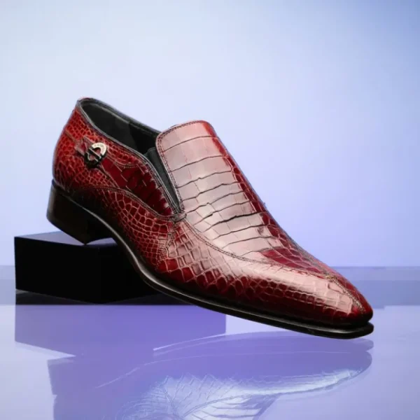 caporicci__alligator_spli_7-2.webp Discount Caporicci 203 Alligator Split Toe Loafers Size 15 Gold