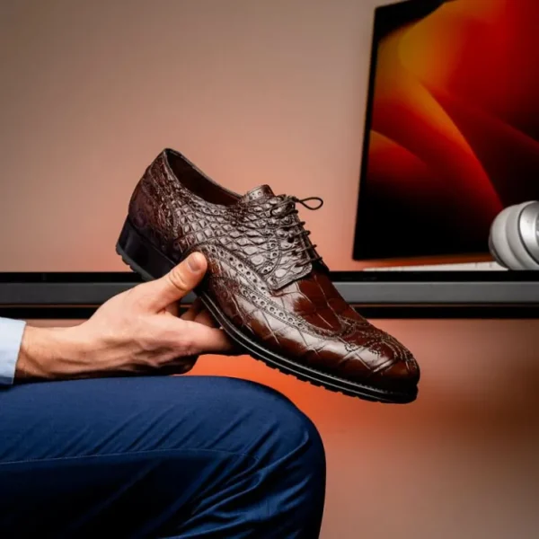 caporicci__alligator_wing_10-1.webp Online Caporicci 3318 Alligator Wingtip Shoes Castagno Burgundy