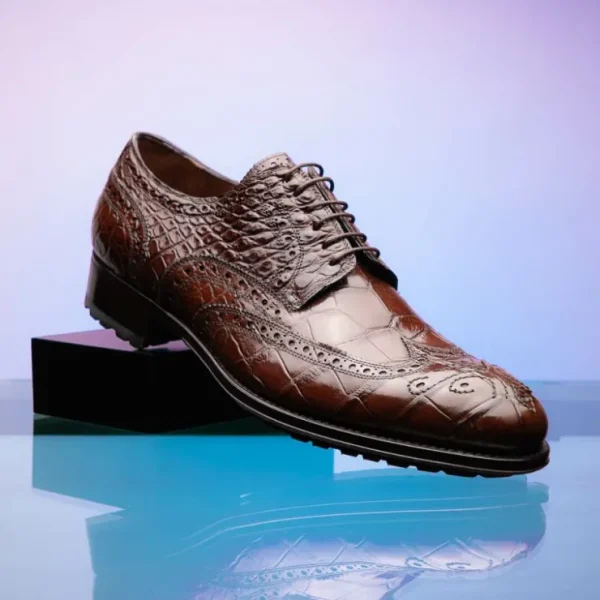 caporicci__alligator_wing_11-1.webp Online Caporicci 3318 Alligator Wingtip Shoes Castagno Burgundy