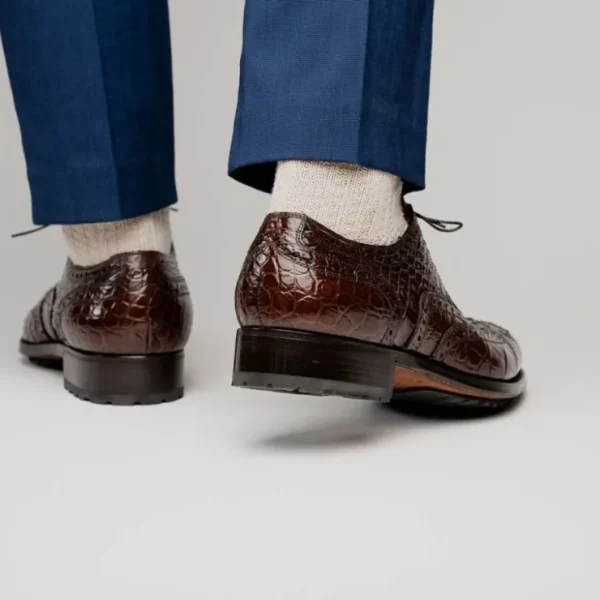 caporicci__alligator_wing_15.webp Online Caporicci 3318 Alligator Wingtip Shoes Castagno Burgundy
