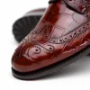 Store Caporicci 3318 Alligator Wingtip Shoes Sport Rust SportRust
