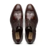 Online Caporicci 3318 Alligator Wingtip Shoes Castagno Burgundy