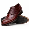 Store Caporicci 3318 Alligator Wingtip Shoes Sport Rust SportRust