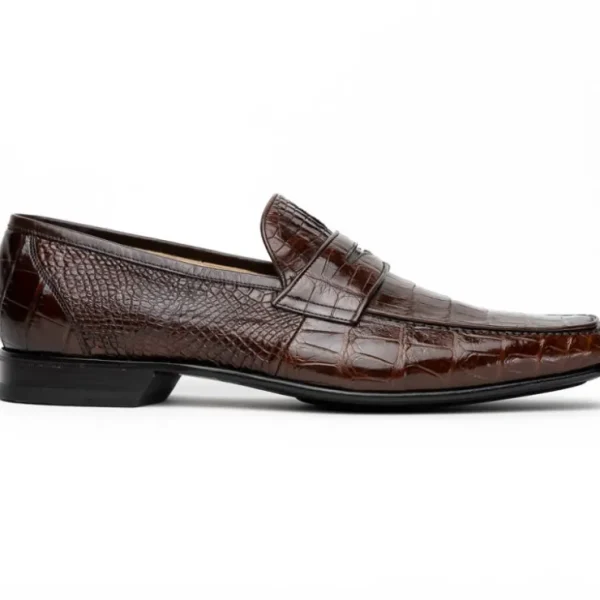 caporicci__genuine_alliga_0-3.webp New Caporicci 9961 Genuine Alligator Penny Loafers Brown DarkBrown