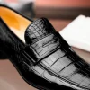 Cheap Caporicci 9961 Genuine Alligator Penny Loafers Size 9 Black