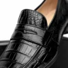Cheap Caporicci 9961 Genuine Alligator Penny Loafers Size 9 Black