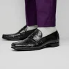 Cheap Caporicci 9961 Genuine Alligator Penny Loafers Size 9 Black