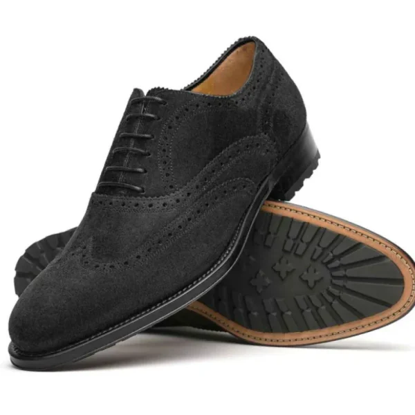 caporicci__suede_wingtip__1.webp Cheap Caporicci 921 Suede Wingtip Oxfords Black