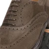 Outlet Caporicci 921 Suede Wingtip Oxfords Dark Brown DarkBrown
