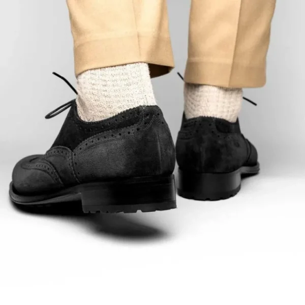 caporicci__suede_wingtip__5.webp Cheap Caporicci 921 Suede Wingtip Oxfords Black
