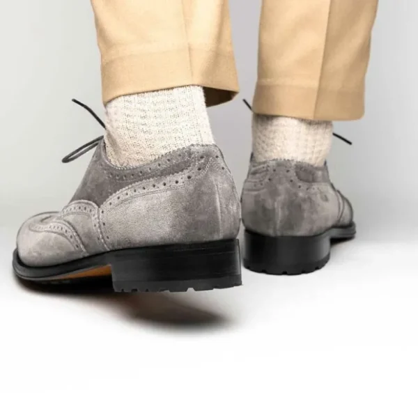 caporicci__suede_wingtip__6-2.webp Online Caporicci 921 Suede Wingtip Oxfords Grey