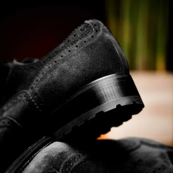 caporicci__suede_wingtip__9.webp Cheap Caporicci 921 Suede Wingtip Oxfords Black