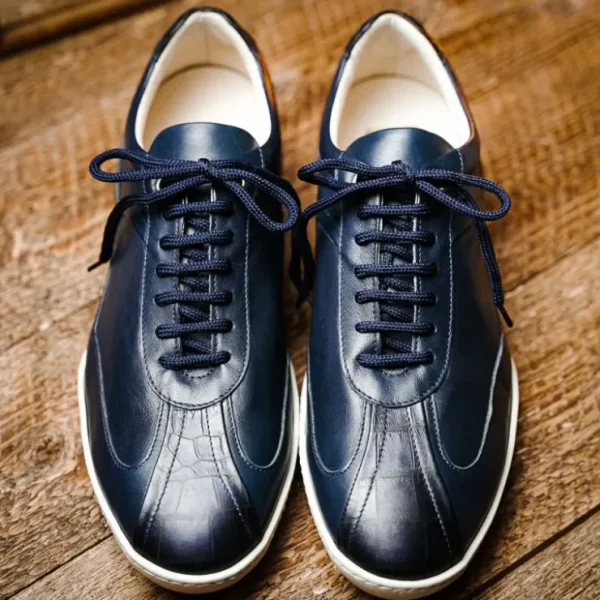 caporicci_los_angeles_cal_8.webp Best Sale Caporicci Los Angeles Calfskin Sneakers Navy