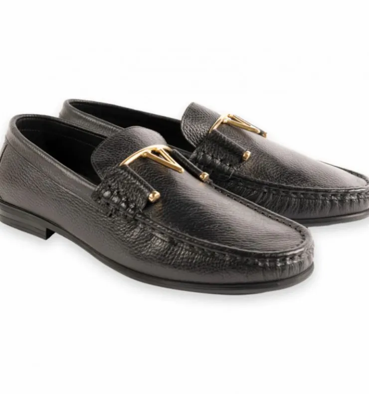 Store Corrente 3218 Deer Buckle Loafer Black