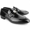 Best Corrente 5229 Patent Leather Ornament Loafer Black