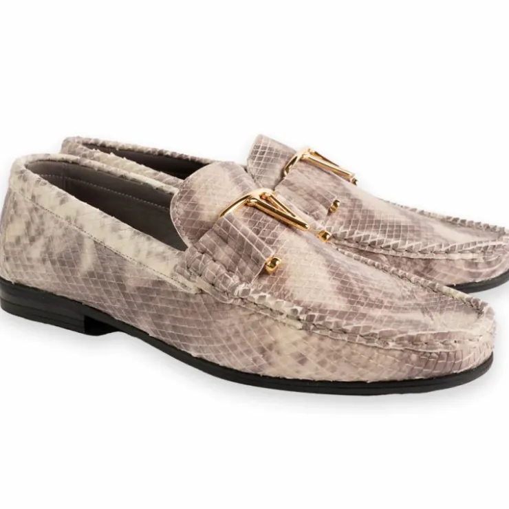 Store Corrente 3218 Python Buckle Loafer Multi Beige MultiBeige