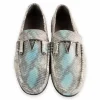 Outlet Corrente 3218 Python Buckle Loafer Multi Blue MultiBlue
