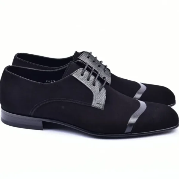 corrente__suede_lace_up_s_1.webp Sale Corrente 2432 Suede Lace up Shoes Black