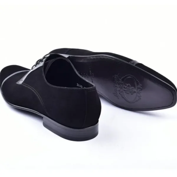 corrente__suede_lace_up_s_2.webp Sale Corrente 2432 Suede Lace up Shoes Black