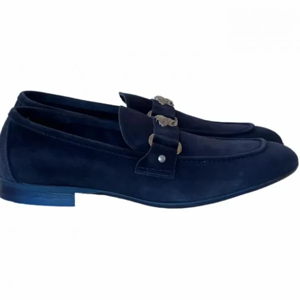 corrente__suede_ornament__1-3.webp New Corrente 5229 Suede Ornament Loafer Navy