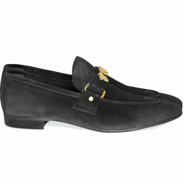 corrente__suede_ornament__2.webp Shop Corrente 5229 Suede Ornament Loafer Black